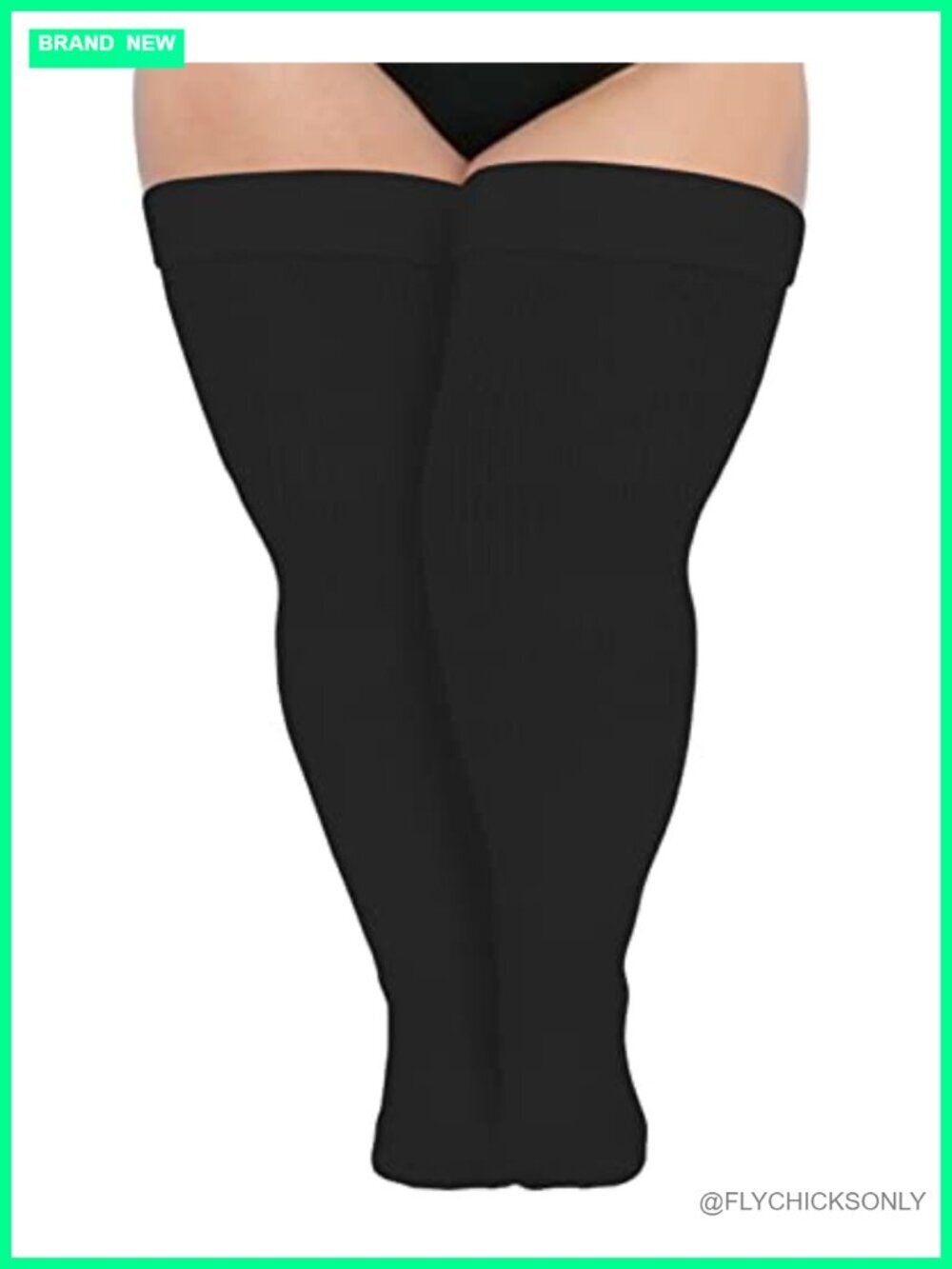 Plus Size Thigh High Socks with Adjustable Belt - Extra Long Thick Knit